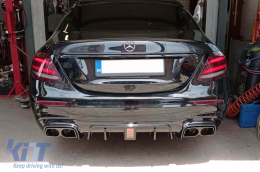 Set of black tips suitable for models with Brabus diffusers for Mercedes C-Class W205 2013-2020, E-Class W213 after 2016.-image-6156304