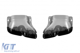 Set of black type A Design tips suitable for Mercedes C-Class W205, C205, S205, A205 after 2019, GLC X253, GLC Coupe C253 after 2015-image-6156373