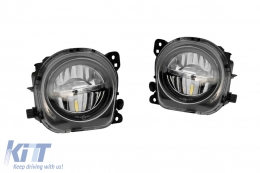 Set of LED fog lights suitable for BMW 5 Series F10, F11, 5 Series GT F07 2013-2016 Chrome, Left + Right - ABBMFL6007857