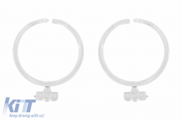 Set of light guides suitable for large ring on BMW 5 Series E60 sedan, E61 touring 2007-2010 for the model with xenon headlights, left and right - ABBMHL6009796