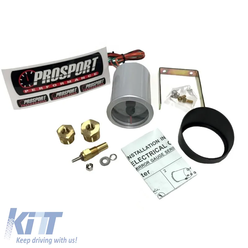 Set "Prosport" Gauges Mirror 52mm 4 Pcs Vacuum / Oil Temp / RPM / Base