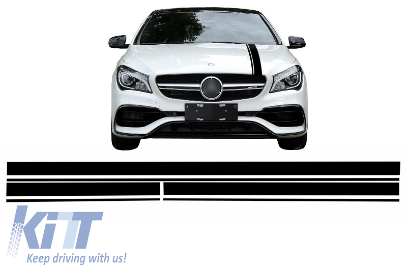 GT-R Style Black Bumper Grille Grill for Mercedes-Benz CLA C117 X117 & AMG  CLA45