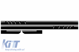 Set Sticker Side Decals&Upper Bonnet Roof Tailgate Matte Black suitable for MERCEDES Benz CLA W117 C117 X117 (13-16) W176 (12-18) 45 A-Design Edition 1-image-6036361