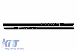 Set Sticker Side Decals&Upper Bonnet Roof Tailgate Matte Black suitable for MERCEDES Benz CLA W117 C117 X117 (13-16) W176 (12-18) 45 A-Design Edition 1-image-6036362