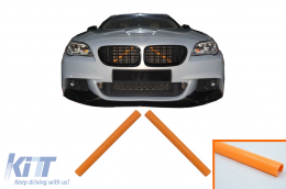 Set V-Brace Ornaments Grille Stripes Inserts Trim suitable for BMW 1 2 3 4 5 6 7 Series Orange - FTRBMO