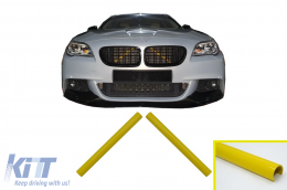 Set V-Brace Ornaments Grille Stripes Inserts Trim suitable for BMW 1 2 3 4 5 6 7 Series Yellow - FTRBMY