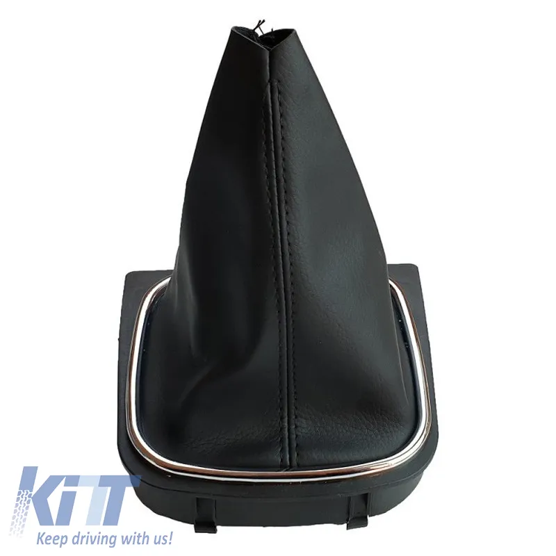 Shift Boot With Plastic Base Suitable for VW Golf V (5) 03-08 / VW Golf VI (6) 08-11 Black / Chrome GK0055