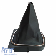 Shift Boot With Plastic Base Suitable for VW Golf V (5) 03-08 / VW Golf VI (6) 08-11 Black / Chrome GK0055
