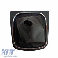 Shift Boot With Plastic Base Suitable for VW Golf V (5) 03-08 / VW Golf VI (6) 08-11 Black / Chrome GK0055