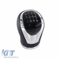 Shift Knob Black/Chrome suitable for Nissan Qashqai J11 5 with 6 Speed GK3174