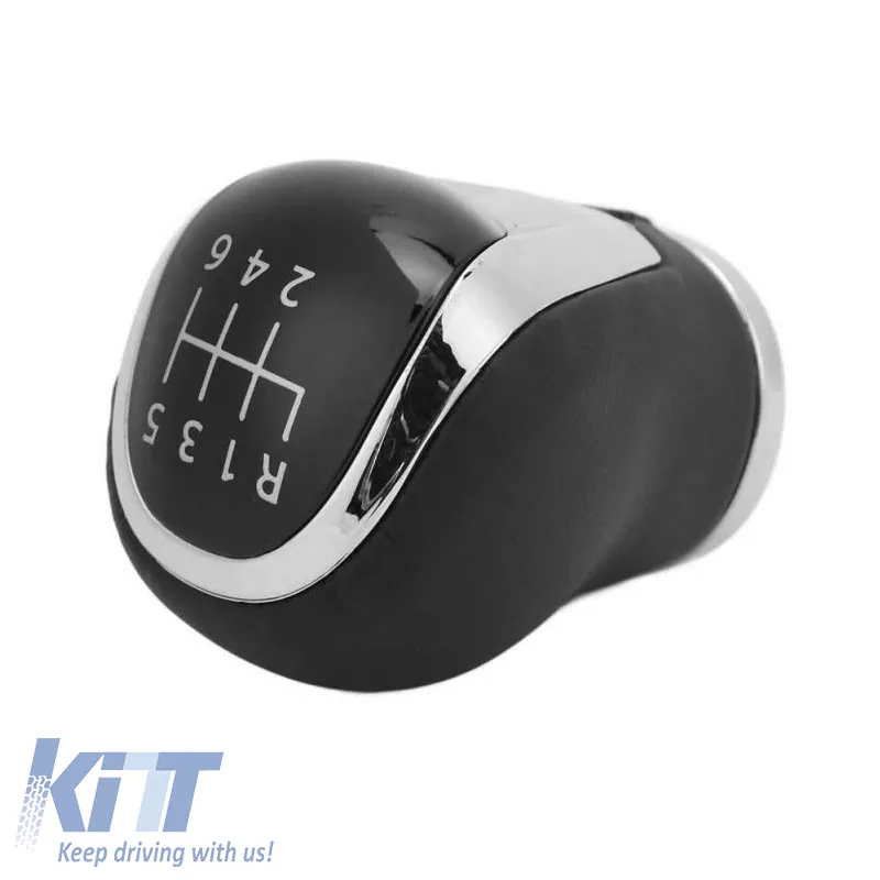 Shift Knob Black/Chrome suitable for Nissan Qashqai J11 5 with 6 Speed GK3174