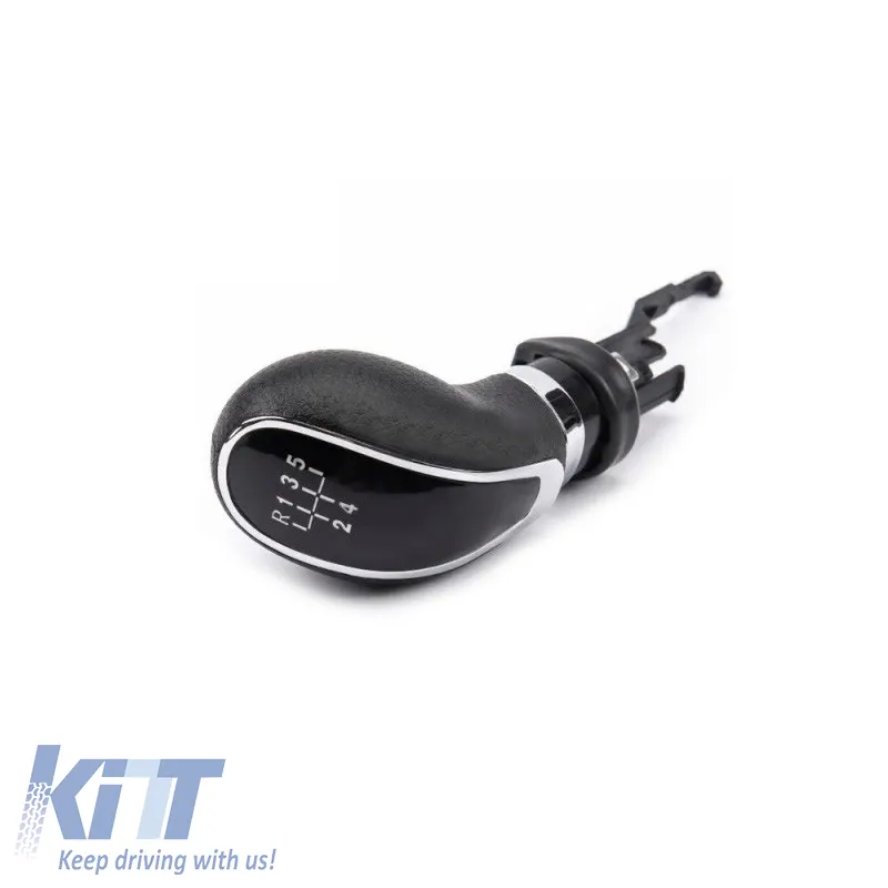 Shift Knob Black/Chrome suitable for Opel Astra J, Insignia 08-17 / Meriva B 10-17 / Zafira C 11-19 With 5 Speed GK3015