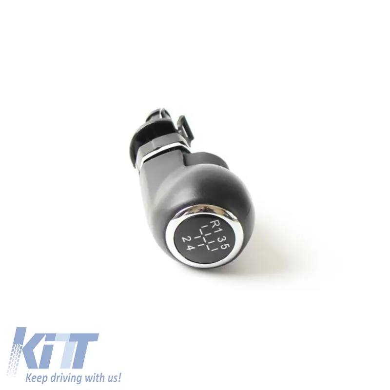 Shift Knob Black/Chrome suitable for Opel Corsa D 06-14 With 5 Speed