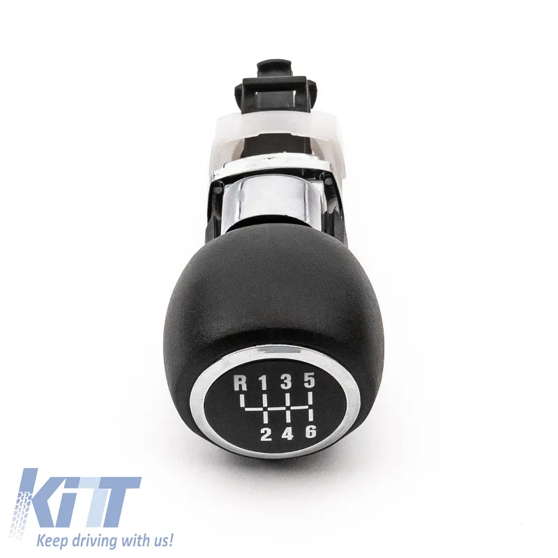 Shift Knob Black/Chrome suitable for Opel Corsa D, E 2006-2019 / Adam with 6 Speed