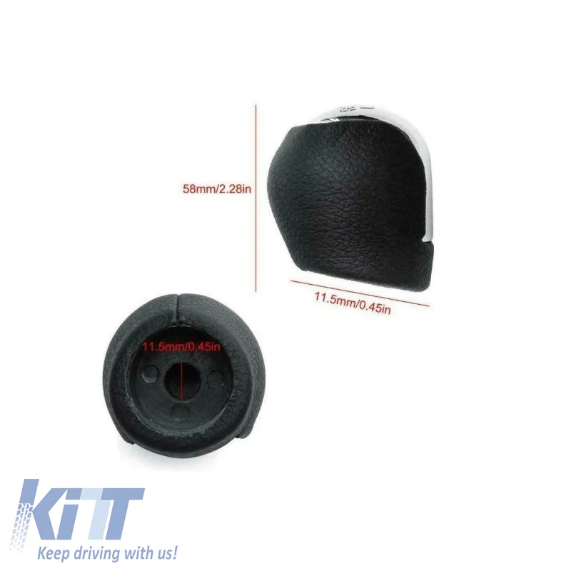 Shift Knob Black/Chrome suitable for Opel Vectra C With 5 Speed GK3486