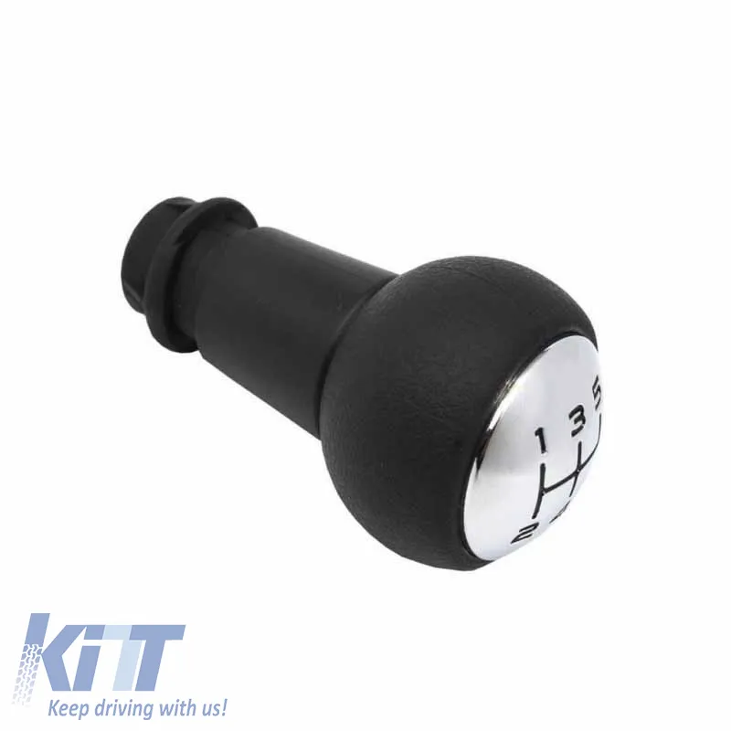 Shift Knob Black/Chrome suitable for Peugeot 206, 207, 301, 307, 308, 407, Partner with 5 Speed BRN1123