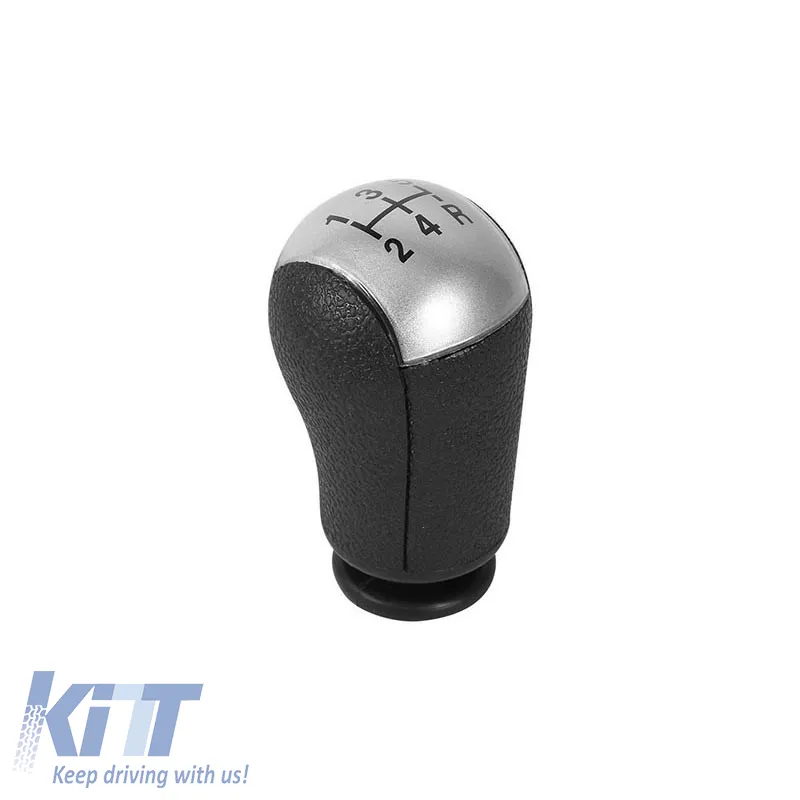 Shift Knob Black/Silver suitable for Ford Focus 05-12 / Mondeo 00-07 / S-max 06-10 / C-max 03-08 / Galaxy 06-10 / Fiesta 02-08 / Transit 06-12 SK27