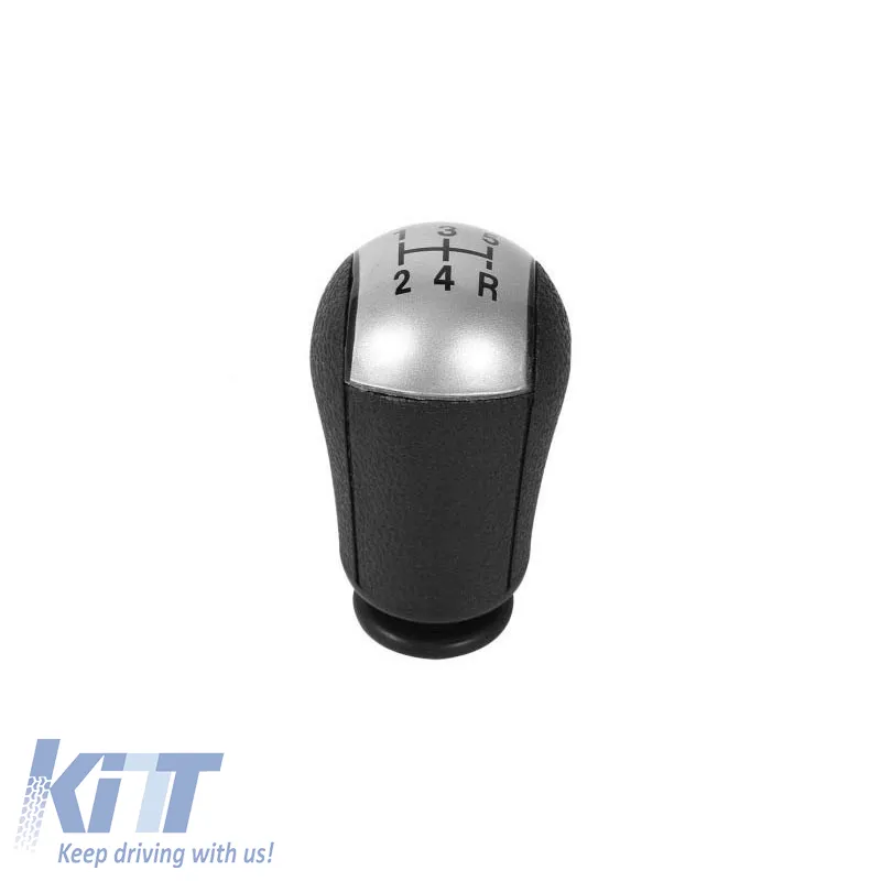 Shift Knob Black/Silver suitable for Ford Focus 05-12 / Mondeo 00-07 / S-max 06-10 / C-max 03-08 / Galaxy 06-10 / Fiesta 02-08 / Transit 06-12 SK27