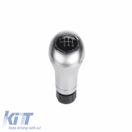 Shift Knob Silver suitable for Mercedes-Benz C-Class W203 Facelift & W204, E-Class W212, W207, GLK X204 with 6 Speed