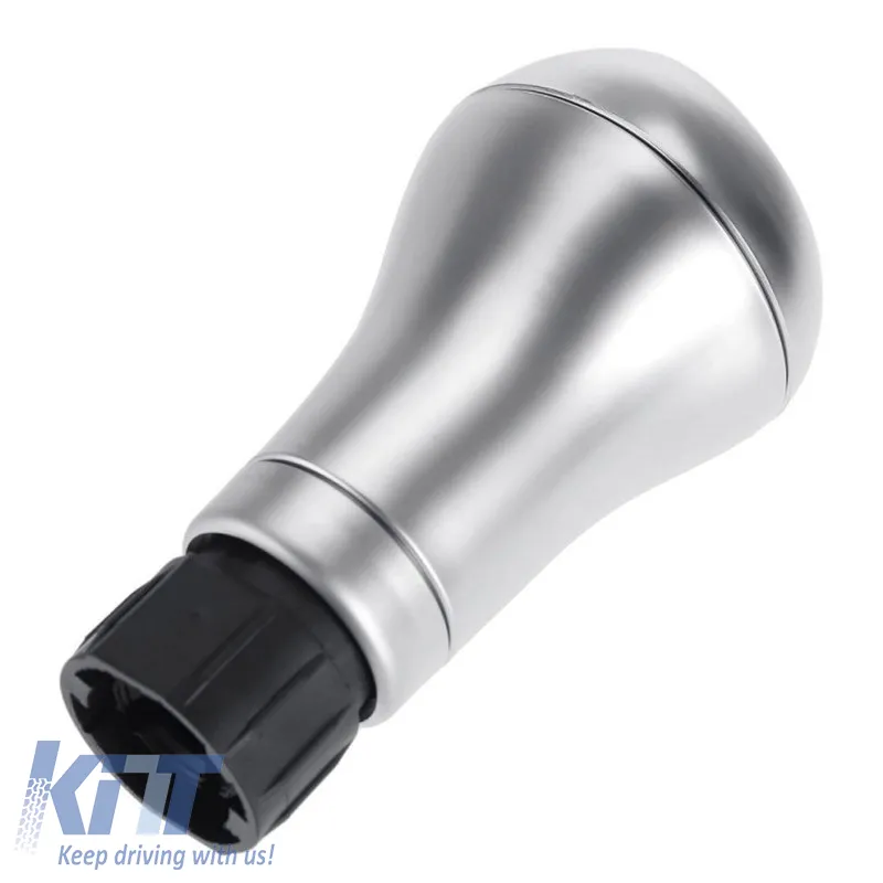 Shift Knob Silver suitable for Mercedes-Benz C-Class W203 Facelift & W204, E-Class W212, W207, GLK X204 with 6 Speed