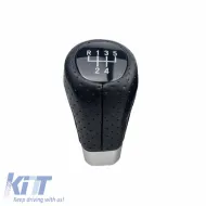 Shift Knob suitable for BMW Black / Silver with 5 Speed E90 Look-image-6312278