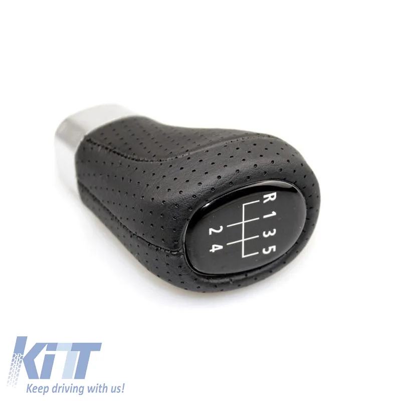 Shift Knob suitable for BMW Black / Silver with 5 Speed E90 Look