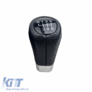 Shift Knob suitable for BMW Black / Silver with 6 Speed E90 Look-image-6311423