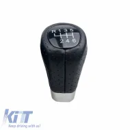 Shift Knob suitable for BMW Black / Silver with 6 Speed E90 Look-image-6312294
