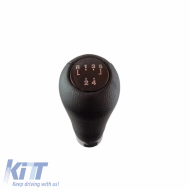 Shift Knob suitable for BMW M Power Design Design with 5 Speed Artificial Leather Black / Chrome