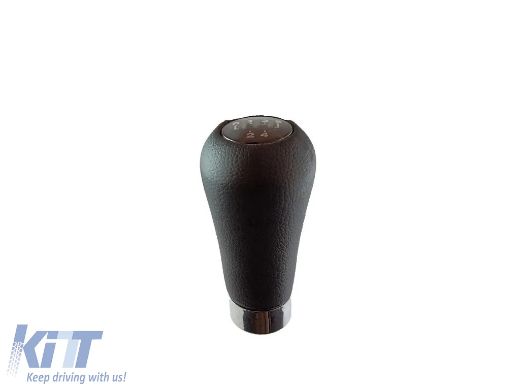 Shift Knob suitable for BMW M Power Design Design with 5 Speed Artificial Leather Black / Chrome