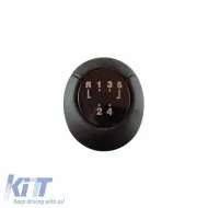 Shift Knob suitable for BMW M Power Design Design with 5 Speed, Artificial Leather, Black / Chrome-image-6320390