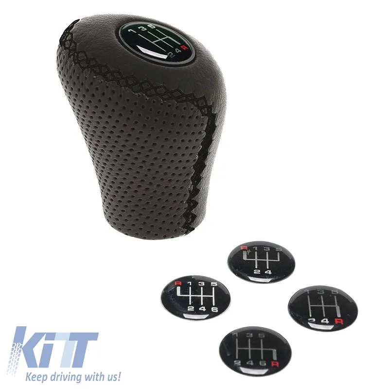 Shift Knob Universal Black With Black Seams Oval Suitable for Lift Reverse 37078