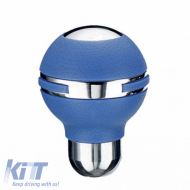 Shift Knob Universal Blue With Nickel Round Suitable for Normal Reverse 37010