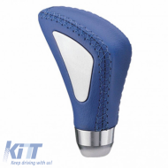 Shift Knob Universal Blue With Seams And Nickel Suitable for Normal Reverse 37003