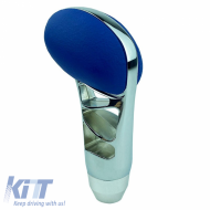 Shift Knob Universal Blue/Chrome Suitable for Normal Reverse 37005