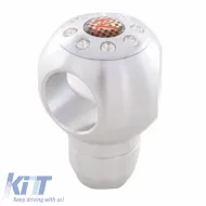 image-71-Shift Knob Universal Chrome With Strass And Holes With 4 Adapters M6/M8/M10/M12 Suitable for Normal Reverse FKSK010041