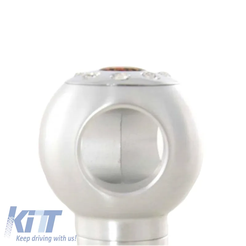 Shift Knob Universal Chrome With Strass And Holes With 4 Adapters M6/M8/M10/M12 Suitable for Normal Reverse FKSK010041