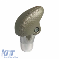 Shift Knob Universal Gray With Nickel Oval Suitable for Normal Reverse 37033