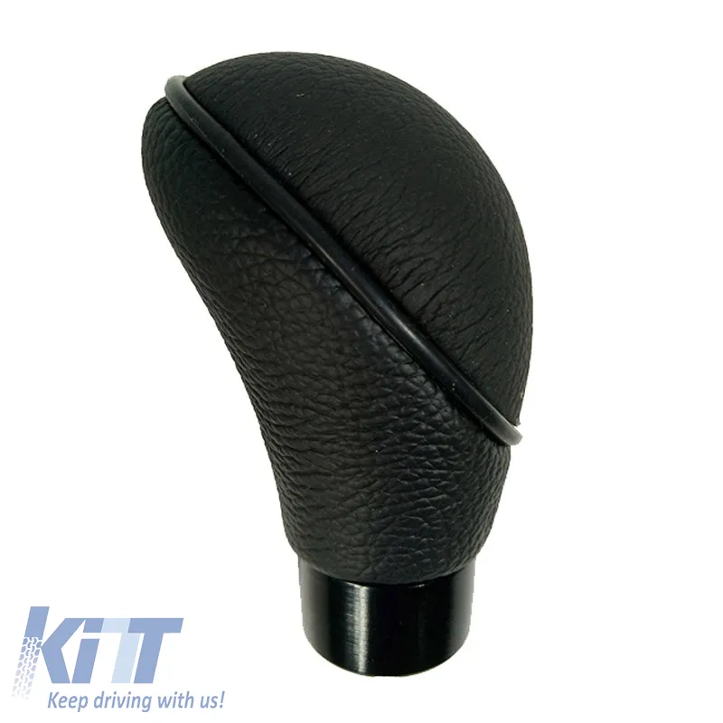 Shift Knob Universal Real Leather With Rubber Black Oval Suitable for Normal Reverse 37113