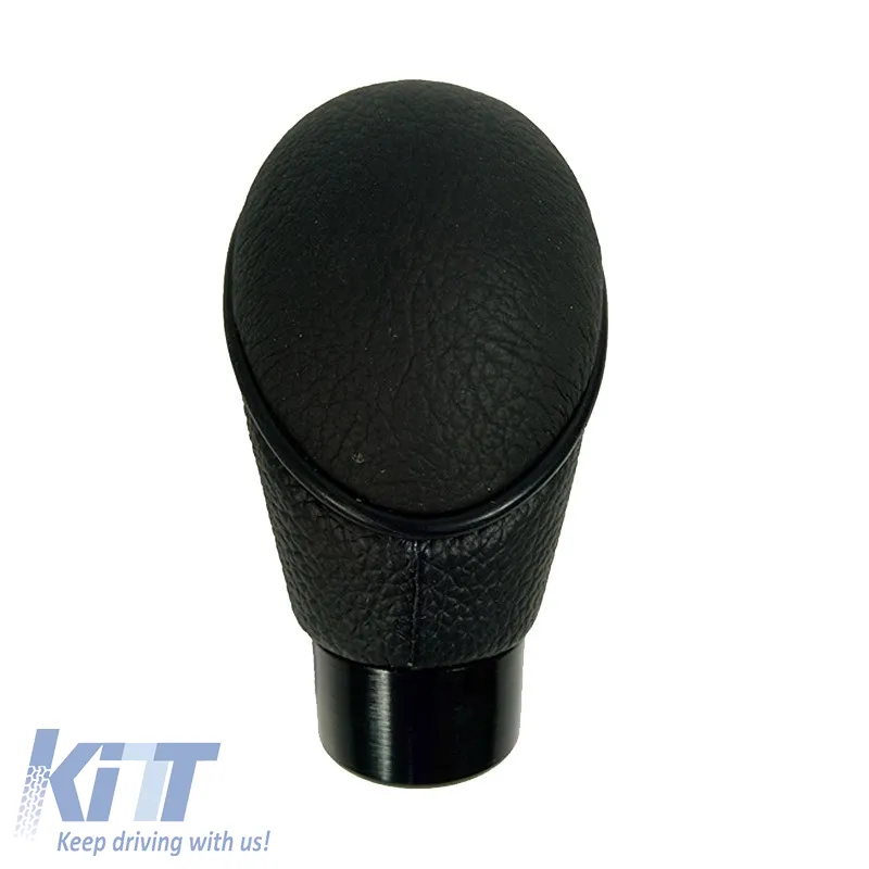 Shift Knob Universal Real Leather With Rubber Black Oval Suitable for Normal Reverse 37113