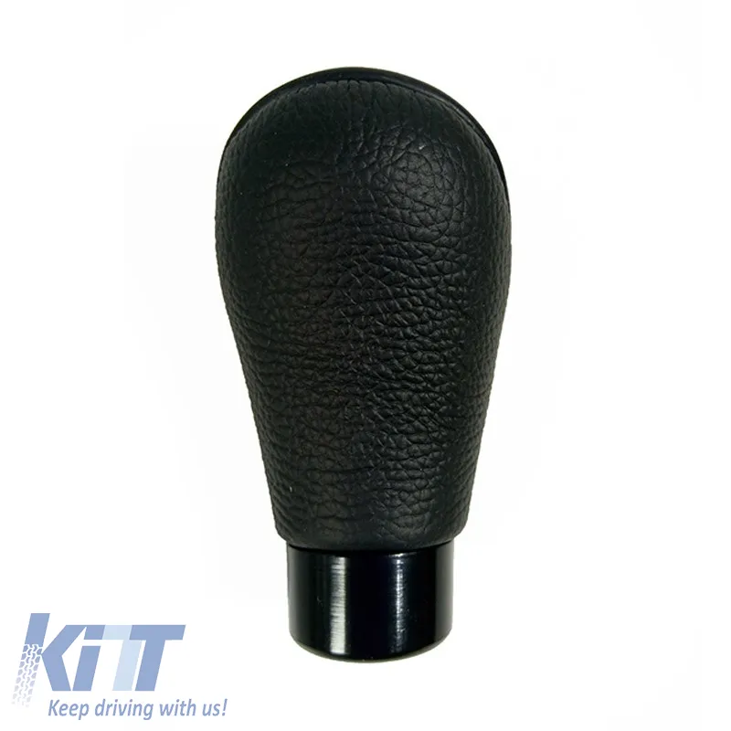 Shift Knob Universal Real Leather With Rubber Black Oval Suitable for Normal Reverse 37113