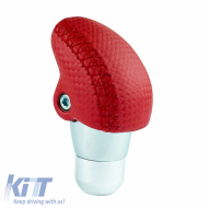 Shift Knob Universal Red With Nickel Oval Suitable for Normal Reverse 37032