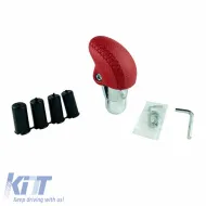 Shift Knob Universal Red With Nickel Oval Suitable for Normal Reverse 37032-image-6305991