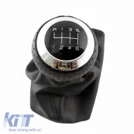 Shift Knob With Boot Black Suitable for Audi A4 B6/B7 With 6 Speed New-image-6312222