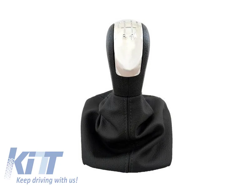 Shift Knob With Boot Black Suitable for Skoda Octavia 2005-2013 / Yeti With 5 Speed