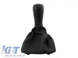 Shift Knob With Boot Black Suitable for Skoda Octavia 2005-2013 / Yeti With 5 Speed-image-6320807
