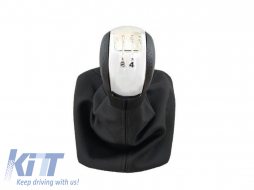 Shift Knob With Boot Black Suitable for Skoda Octavia 2005-2013 / Yeti With 5 Speed