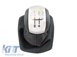 Shift Knob With Boot Black Suitable for Skoda Octavia 2005-2013 / Yeti With 5 Speed-image-6321584