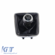 Shift Knob With Boot Black Suitable for VW Tiguan / Sharan / Golf Plus With 6 Speed