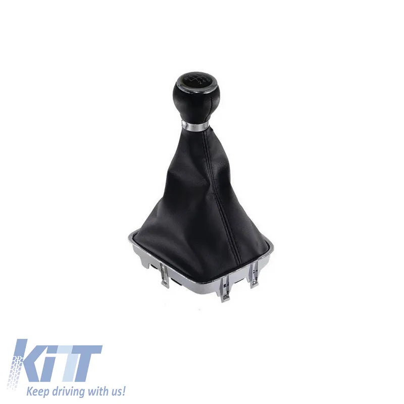 Shift Knob With Boot Black Suitable for VW Tiguan / Sharan / Golf Plus With 6 Speed